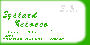 szilard melocco business card